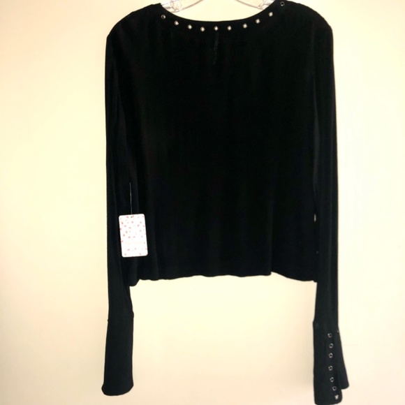Free People Black Boho Top NWT - Picture 6 of 15